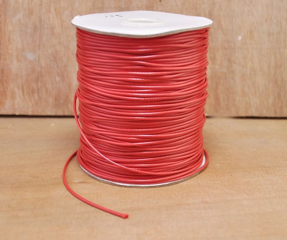 20meter 1.5mm Red Waxed Cord,round Woven Cord,wax Rope,string,polyester Wax  Cord,diy Bracelet Necklace Material 105 