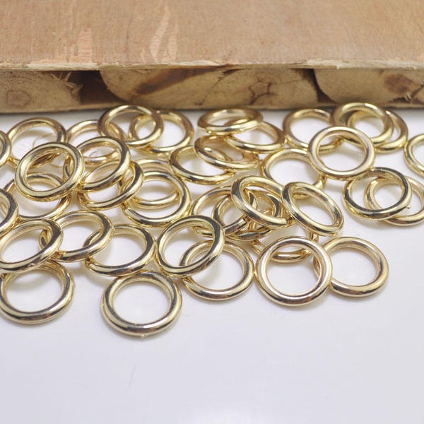 100Pcs Jump rings,Plastic Rings,Gold plated jump rings,Gold Beads,CCB Beads,Plastic beads,Jewelry Beads 15mm