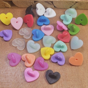 30/50Pcs Mixed Color Heart Rubber pin back, Rubber Pin Backs for Hat Pins,rubberback, rubber pinback, pin back, pin upgrade, pin lock