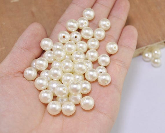 1pack Faux Pearl Bead DIY Jewelry Accessory Pearl large hole beads