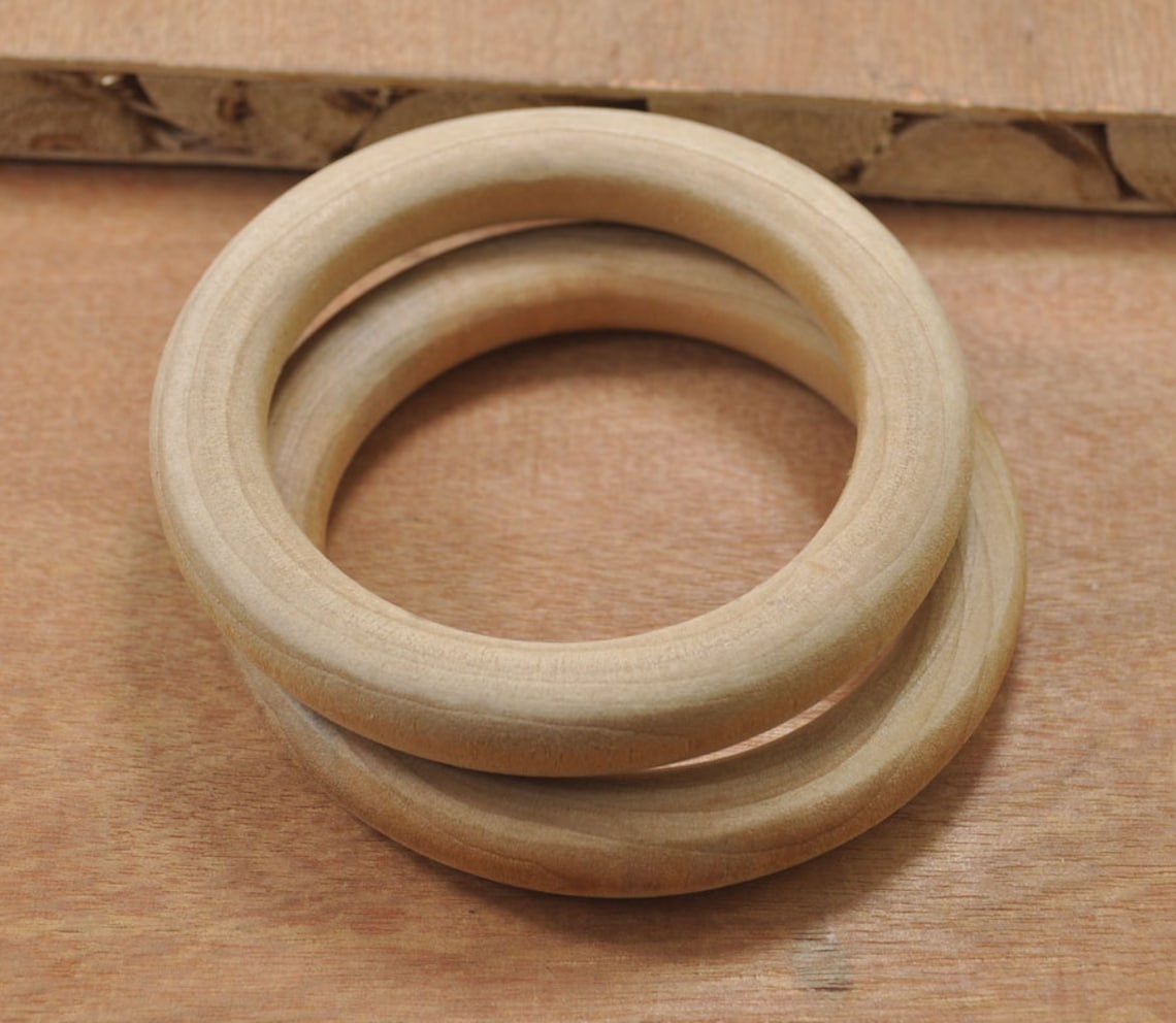 Large Wood Rings10pcs 78mm Unfinished Wooden Rings Etsy