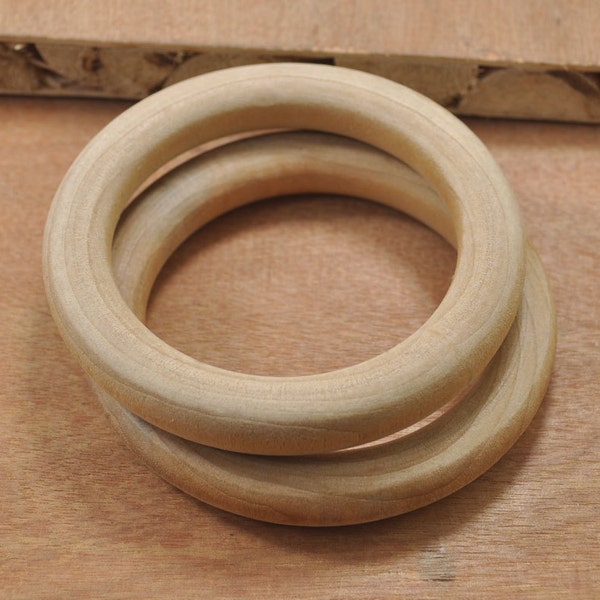Large Wood Rings,10pcs 78mm Unfinished Wooden Rings Sale,wooden ring for necklace.natural wood rings