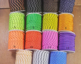 10 Yards Braided Cord,3mm Colorful Nylon rope,Necklace and Bracelet Cord,Face Mask Necklace,Eye glasses cord,DIY