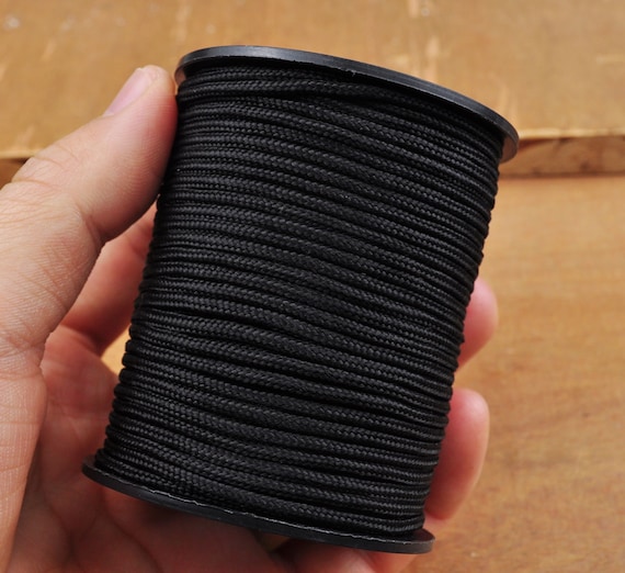 30/50/100 Yards,2mm Black Nylon Cords/Ropes/Strings,Nylon Braided Cord for Jewelry Crafts/HomeDecor/Wrapping Gifts etc