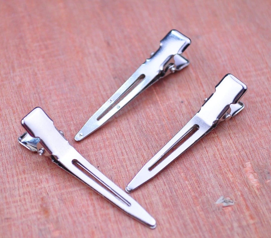 Haar clips blanks, 100pc Alligator Clips Geen tanden 45mm Hair Clips