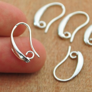 Earring Hooks,Earring Wires,10 Pairs of Silver Stunning Ear Wires silver earrings,silver Copper Base Ear Hooks Drop Earing Findings,18mm