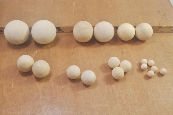 12 pcs Natural Wooden Balls 4 inch Unfinished Wood Spheres for