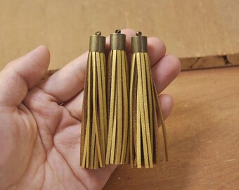 50 Pieces,Faux Suede TASSEL,Gold Tassel,tassels for keychains,Suede TASSEL Tassles High Quality,Wholesale