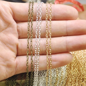 Wholesale Chain,32ft (10 meters) of Bronze,Silver,Gold and Rhodium Plated Open Links Oval Chain metal Chain,handmade jewelry--3x2mm.