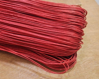 50 yards Rote Gewachste Baumwollschnur,1 mm Makramee Schnur, Kettenschnur und Armband,Perlenschnur Schnur - FF162