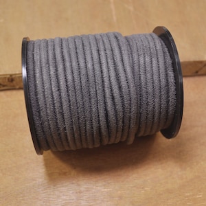 New!Round Cord,1/2/3/4/5Yards 3mm Deep Gray Faux Suede Cord Leather Lace Beading Necklace Making String Bracelet,Vegan Suede Cord-25#