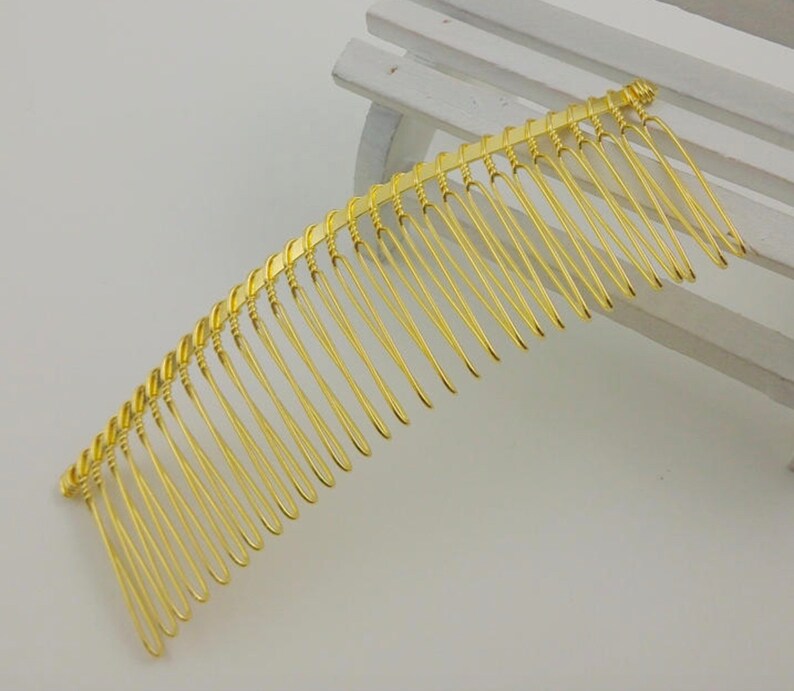 30teeth Gold Hair Combs10pcs Gold Plated Hair Combswedding Etsy