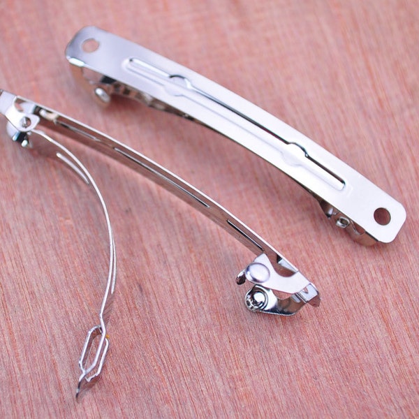 10Pcs/30Pcs Silver Hair clips,Silver French Style Hair Barrette without Spring,Brand New Design For 62x7mm