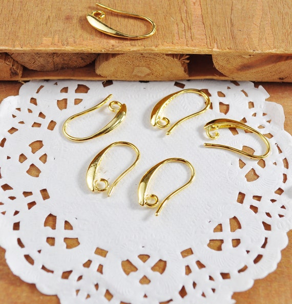 Buy 10-100pcs Earring Hooks,earring Wires,18k Gold Ear Wires Gold