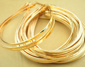 Gold Stirnbänder --10Stk 5mm vergoldet Metall Stirnbänder mit gebogenem End Stirnband,Wholesale Stirnband.