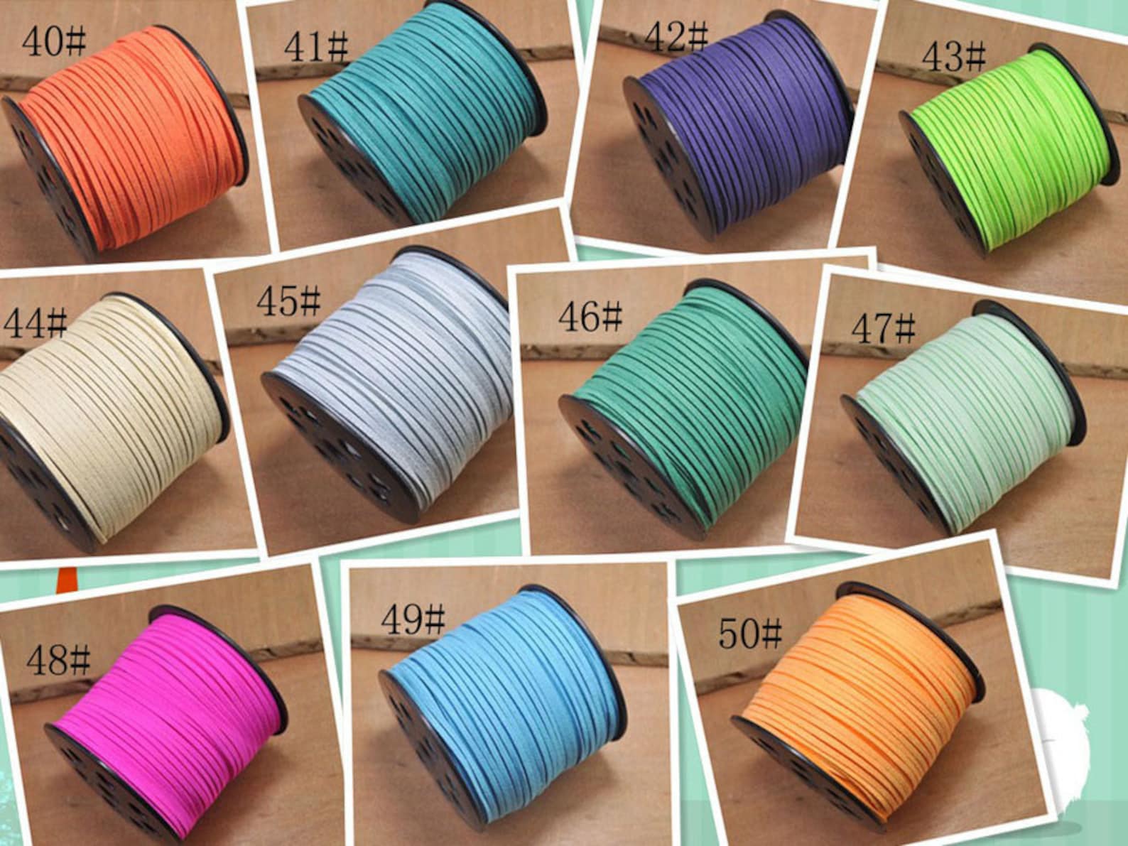 10yards Flat Faux Suede Leather Cord,diy Leather String Cord Supplies ...
