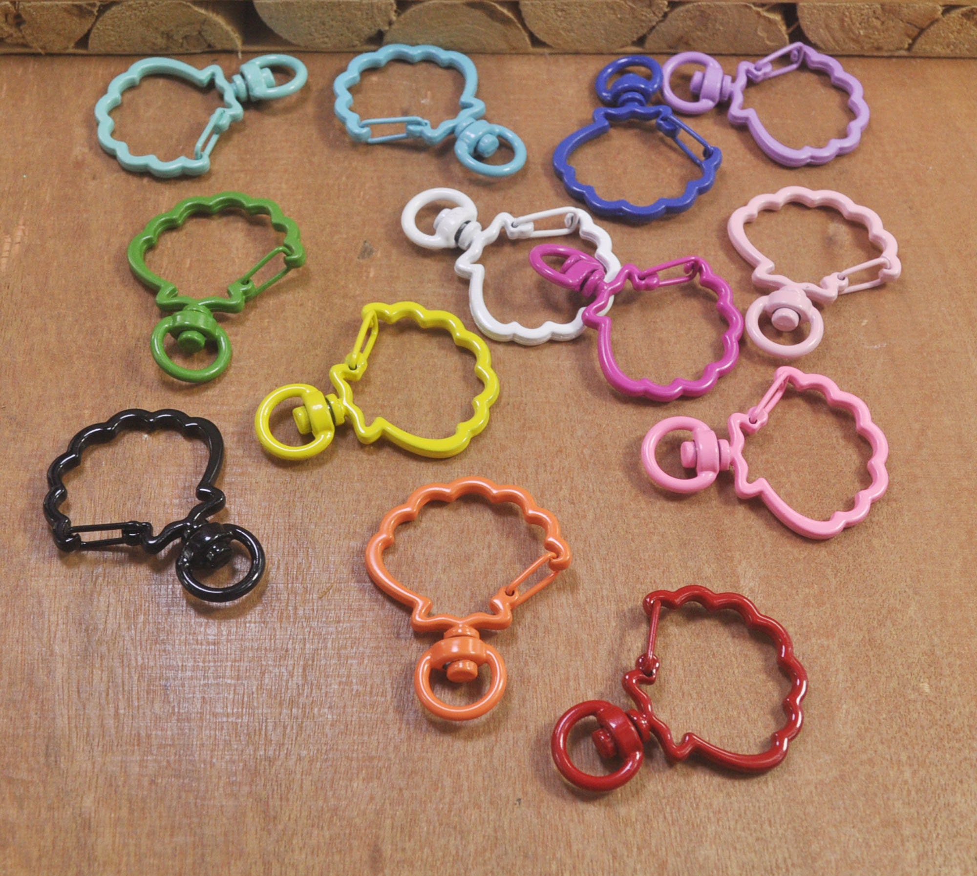 10pcs Cloud Shaped Swivel Snap Hook Key Chain Swivel Clasp