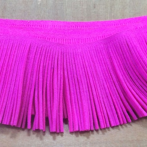 78mm wide bright pink suede leather fringe,for costume fringes,3.3ft,fringe trim faux suede,leather fringes,Indian fringe,DIY tassel pendant