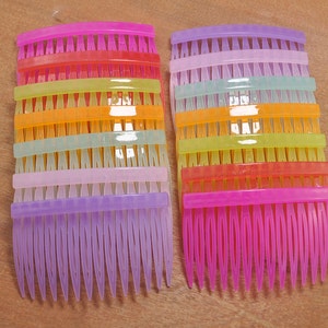 Hair Combs,20 pcs Mixed color plastic Hair Combs 14 teeth (45mmx70mm) image 2