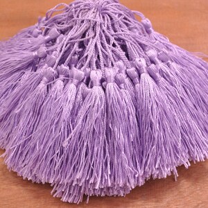 Wholesale Lt.Orchid tassels,silky Mini Tassels,Silk Tassel,Satin Tassel,tassel charms,Tassel supply(about 3.0 inch plus 2 inch cord)
