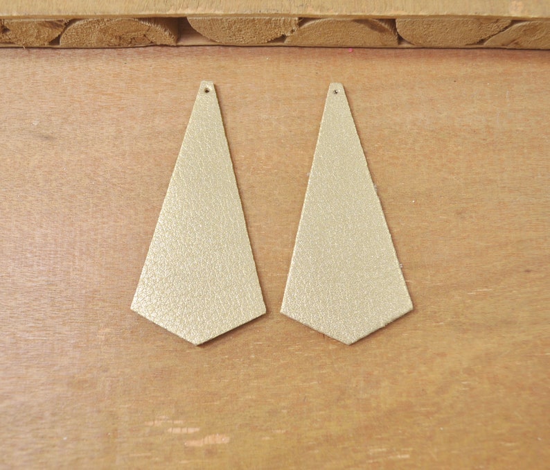 10pc Faux Leather Drop Shape For Earring making,Gold Metallic Leather earring shapes with holes,Vegan leather Gold Tear Drop Die Cuts--4484#