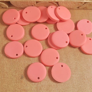 10 Pieces Peach Round disk clay earrings Pendant, polymer clay,Polymer Clay Disc Beads, Polymer Clay for Earrings or Necklaces,18mm