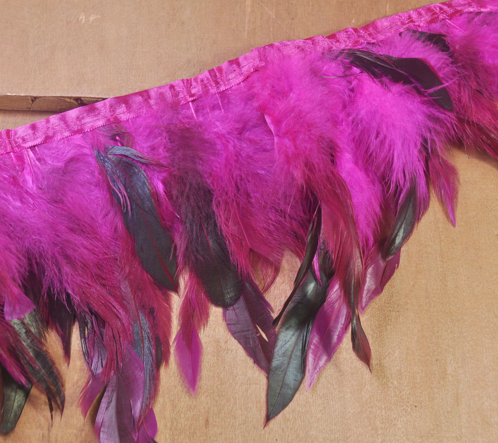 Hot Pink Feather Trim Rooster Feather Fringe Trimsfeather Etsy