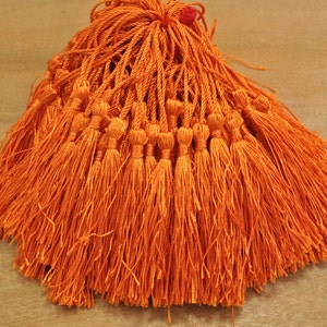 Wholesale Russet Orange tassels,silky Mini Tassels,Silk Tassel,Satin Tassel,tassel charms,Tassel supply(about 3.0 inch plus 2 inch cord)
