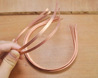 10pcs 6mm copper headbands,metal headband, plain headband, hair hoop,metal band, hair band, plain tiara,bent end headband,Wholesale headband