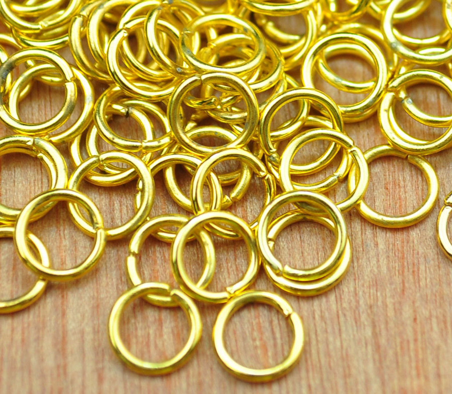 Gold Jump Rings/Chain Links 0.9mmx7mm Gold Tone Metal Open Etsy