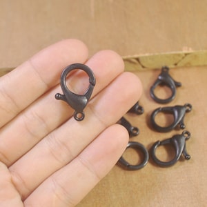 Black--30Pcs Small Plastic Lobster Clasp,Glasses Chain Clasps,Handbag Purse Strap Charm Key Chain Snap Hook Clasps-25x19mm