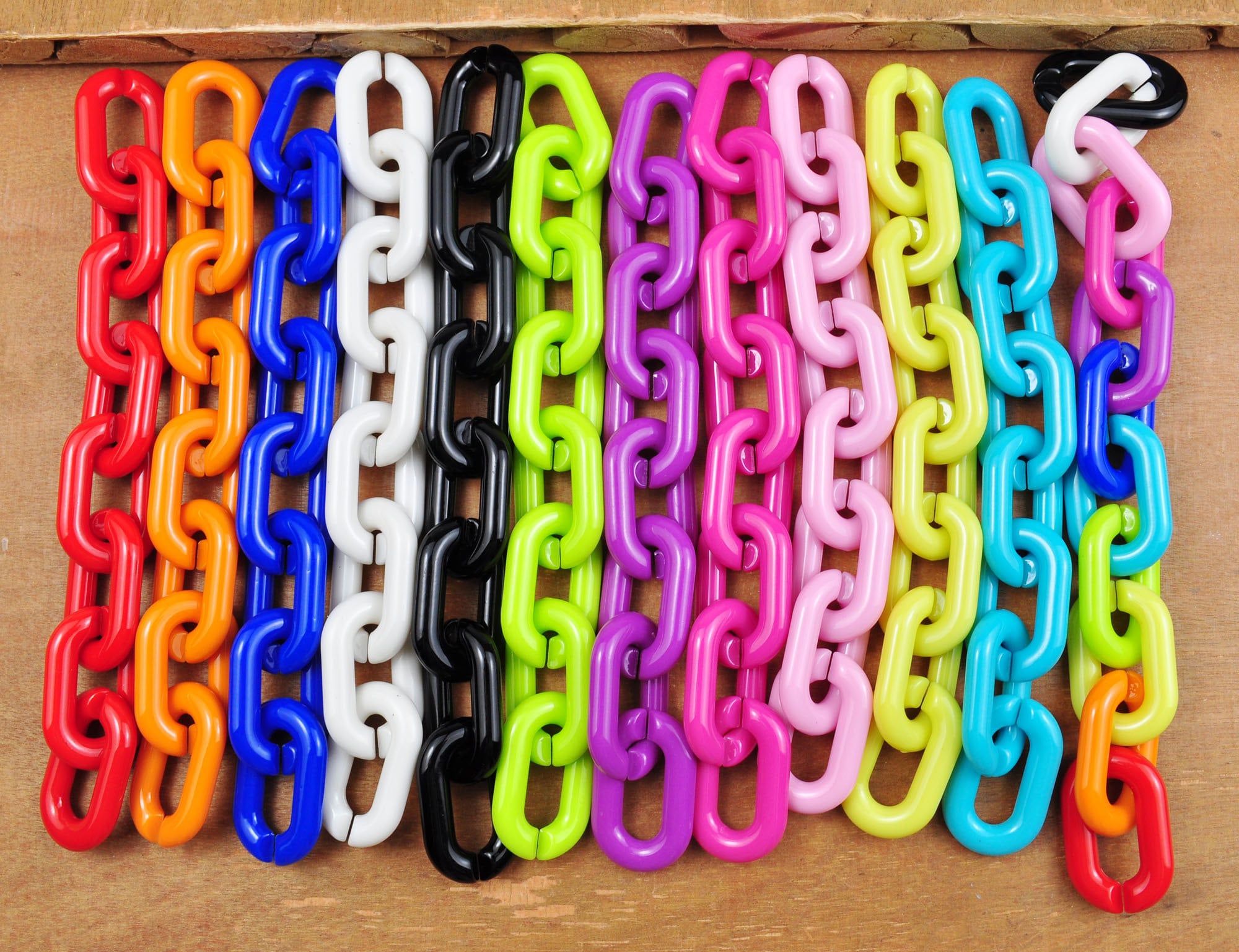 Big Mixed Oval Cable Chunky Chain Links,plastic Open Chain Links