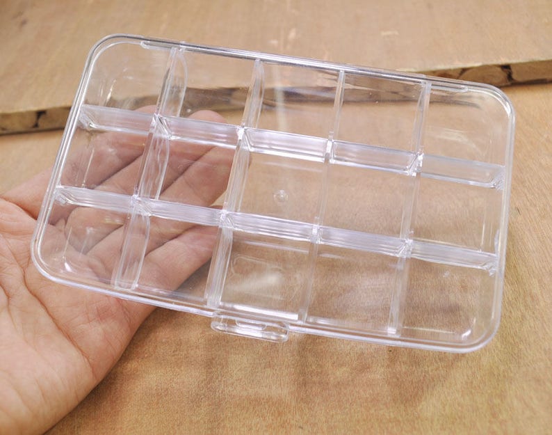 2pcs of Clear Plastic Storage Bead Container Box Case15 Etsy
