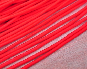 Red Elastic Cord,2.5mm Red Elastic Cord trim,stretchy rope,elastic strings,Nylon Exterior Rubber Interior--5yards/10yards/50yards