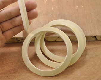 8pcs unfinished Natural wooden bracelet, wood bracelet, wood bangle, raw wood bangle, raw wood bracelet - 65mm internal diameter