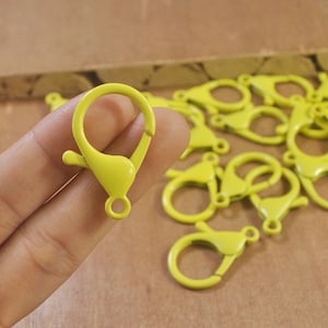 10Pcs Lemon lobster clasps/key clasps,Chunky Lobster Clasp Large Size, Jewelry Clasps,Metal Clasps Making Supplies--34X23MM