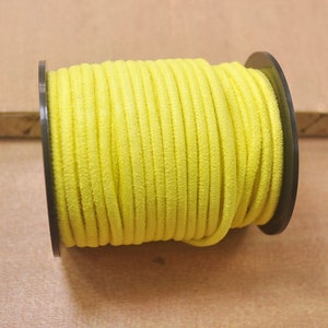 New!Round Cord,10Yards 3mm Lemon Faux Suede Cord Leather Lace Beading Necklace Making String Bracelet,Vegan Suede Cord-40#