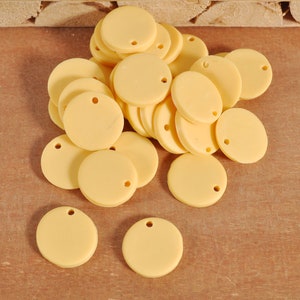 10 Pieces Light Yellow Round disk clay earrings Pendant, polymer clay,Polymer Clay Disc Beads, Polymer Clay for Earrings or Necklaces,16mm