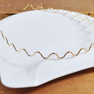 10Pcs 1.5mm sports wave springs hair band metal headband,Metal hairband,gold color Headbands,blank metal band,simple headband,Jewelry Making