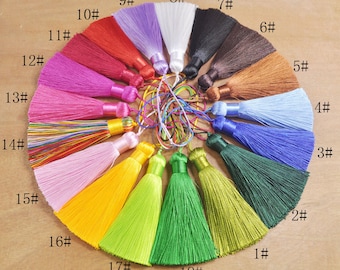 2pcs silk tassels,18 Color,82mm large tassel,hand made silk tassel,Necklace Tassel,jewelry tassels,thread tassel,Boho Tassels,Pillow Tassels