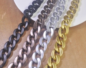 4 couleurs chaîne en plastique, 50Pcs Chunky liens de chaîne, plastic open chain links, curb chain links, Acrylic Chains for Jewelry Making Chain