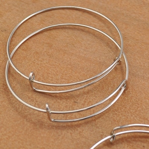 Wholesale Adjustable Bangle Bracelet,100pcs Silver adjustable bangle bracelet blank expandable bangle bracelets charm bracelet popular style