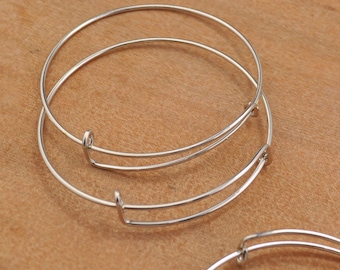 Verstellbares Armreif Armband, Silber Verstellbares Armreif Armband Rohlinge erweiterbar Armreif Armbänder Bettelarmband beliebten Stil.