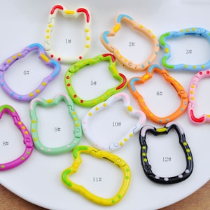 1-50 Cat Carabiner Snap hook,Cute Cat Aluminum Carabiner,Carabiner Clip,Backpack Carabiners,Carabiner keychain,carabiner hook clasp spring
