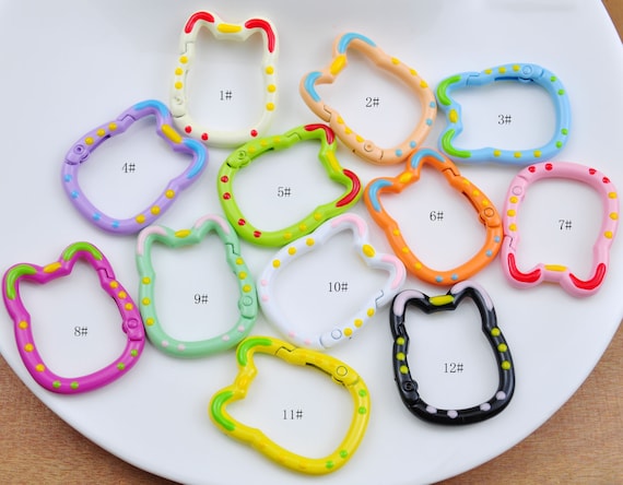 1-50 Cat Carabiner Snap Hook,cute Cat Aluminum Carabiner,carabiner