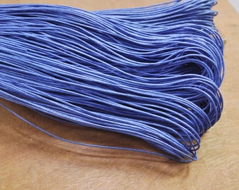 20 yards /50 yards Blue Waxed Cotton Cord,1mm Macrame Cord,Nacklace and Bracelet Cord,Beading String Cord,diy cord -- FF213