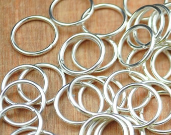 200 Silver Jump Rings/10mm Silver Plated Open Jumpring/Chain Links/Wholesale Jump Ring Findings .