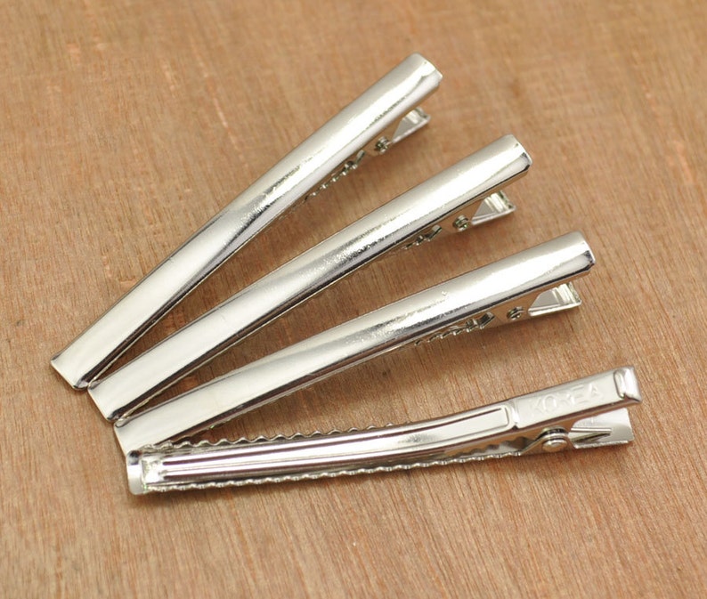 Wholesale Clips/50pcs of 60mm 2.35 Inches Silver Slim Etsy UK