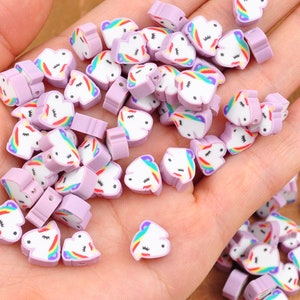 Wholesale Beads,40/100 Pieces 9mm Unicorn Polymer Clay Beads, Polymer Clay Beads,For Jewelry Made Beads,For Bracelet Beads