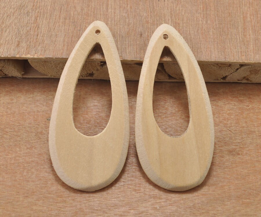 Wholesale wood pendant20pcs unfinished natural wooden earring Etsy